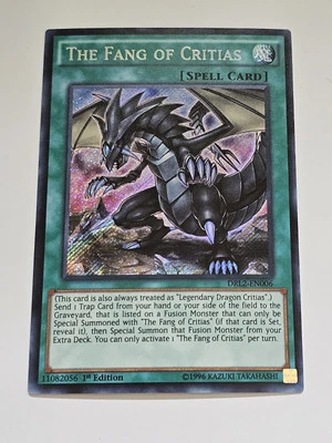 YUGIOH THE FANG OF CRITIAS DRL2-EN006 1ST ED SECRET  RARE (NM) - Image 1 of 3