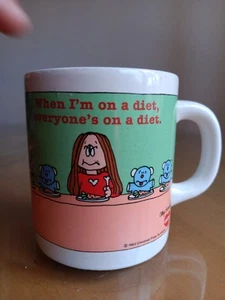 Vintage Cathy Guisewite Coffee Tea Mug “When Im On A Diet, Everyone's On A Diet” - Picture 1 of 8