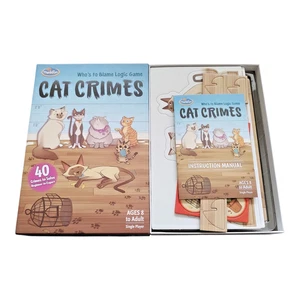 Cat Crimes Who's To Blame Logic Game by Thinkfun 40 Crimes Ages 8+ - New - Picture 1 of 13