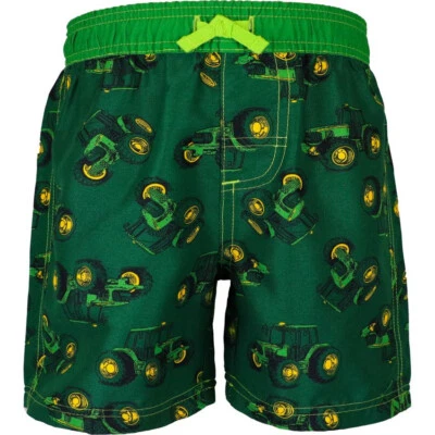JOHN DEERE Kids Freizeithose Active Bade Shorts Traktor Design Grün 2-8 Jahre