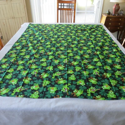 Spring Creative Products Group Irish Frogs Craft Fabric, 55” x 44” - Image 1 of 4