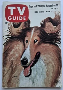 TV Guide March 1958 LASSIE - NO MAILING LABEL -FINE to VERY FINE condition - Picture 1 of 16