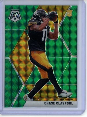 2020 Panini Mosaic - #220 Chase Claypool (RC) Green Mosaic Prizm Steelers - Image 1 of 2
