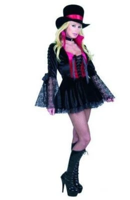 Sexy Disfraz de Princesa Vampiro Gótico Negro Rojo Encaje Halloween Adulto Foto 1 de 2