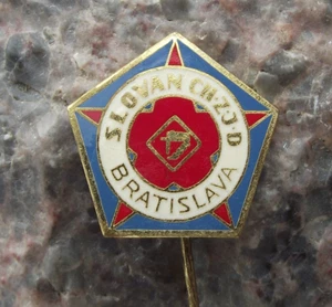 Antique TJ SK Slovan Bratislava Czechoslovakia Football Soccer Club Pin Badge - Picture 1 of 2