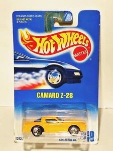 Hot Wheels 1991 blau & weiß Karte #449 Camaro Z-28 2. Generation hellorange - Bild 1 von 5