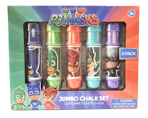 PJ Masks Jumbo Chalk Set- 5 Chalk Holders & 5 Chalks - Picture 1 of 2