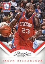 2013-14 Prestige Bonus Shots Silver 76ers Basketball Card #23 Jason Richardson