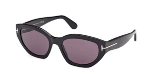 Tom Ford PENNY FT 1086 Black/Grey 01A Sunglasses New Tags 55/19/135 - Picture 1 of 15