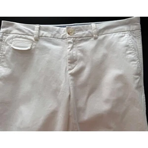 Pantalones chinos de fin de semana Banana Republic para mujer talla 10 verano blanco algodón elástico - Imagen 1 de 10