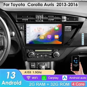 10.1"Per Toyota Auris 2013-2016 Android13 Auto CarPlay Radio GPS WIFI SWC 2+32GB - Foto 1 di 22