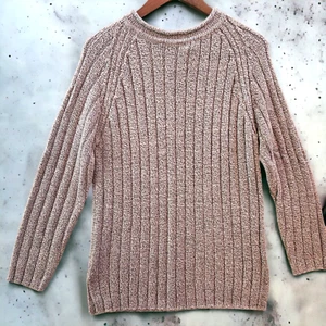 Carolyn Taylor Essentials Long Pullover Pulli Gr. S rosa meliert Acryl - Bild 1 von 6