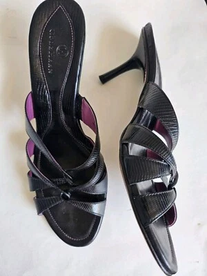 COLE HANN - SANDALIAS DE TACÓN DE CUERO NEGRO TALLA. 9B Foto 1 de 4