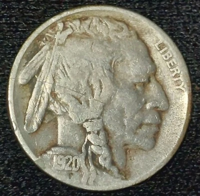 1920-S  BUFFALO NICKEL  ~ TOUGHER DATE COIN ~ F-VF - Image 1 of 2