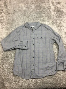 American Eagle Button Up Shirt Mens Size Large Gray Long Sleeve - Picture 1 of 11