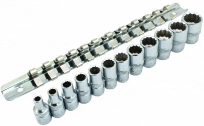 SATRA Juego de herramientas de pulgadas tuercas de enchufe de varios dientes juego de tuercas de vaso 1/4 para Harley