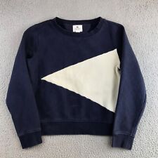 Sperry Sweater Women's Small Blue Long Sleeve Crew Neck Pullover Logo Cotton