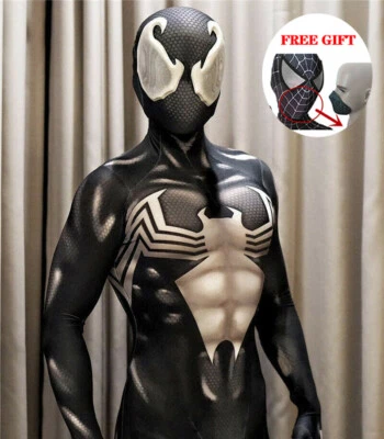 2020 Venom Spiderman Cosplay Costume Jumpsuit Spider-man Zentai Suit Halloween - Image 1 of 4