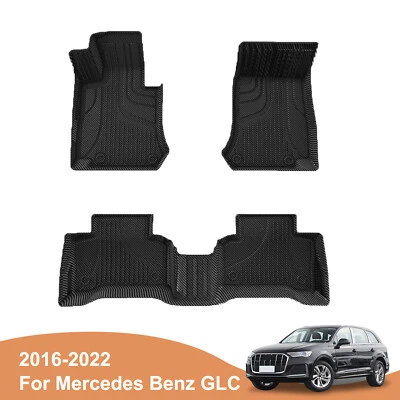 All Weather Carbon Fiber Pattern TPE Floor Mats For 2016-2022 Mercedes Benz GLC Foto 1 de 4