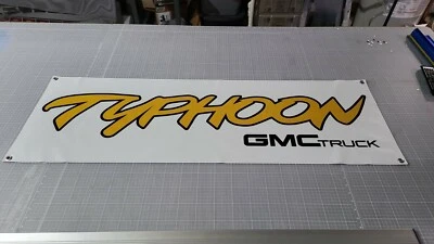 GMC Typhoon DORADO #2 Banner Personalizado con Ojales Pas Turbo V6 Camión SUV 92 93 Foto 1 de 2