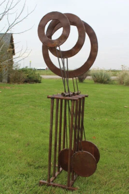 67" Tall Large Metal Yard Art Pendulum - Image 1 of 4