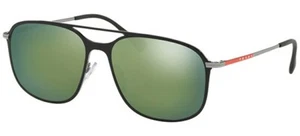 RARE New PRADA Lightweight Metal Frame Green Mirror Sunglasses SPS 53T PS 53TS - Picture 1 of 4