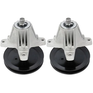 1 Pair Lawn Mower Spindle Assembly Deck W/ Pulley For MTD Troy-Bilt 618-06991 - Picture 1 of 7