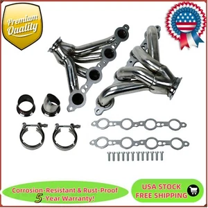 Stainless Steel Exhaust Header For Chevy Cadillac LS1 LS2 LS3 LS6 4.8L 5.3L 5.7L - Picture 1 of 11