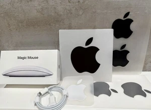Apple Magic Mouse + Apple USB-C to Lightning Cable + Apple Stickers Set Of 4 - Picture 1 of 3