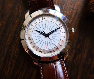 TISSOT Heritage Navigator WorldTimer 160th Anniversary Automatic Silver Dial - image 1 of 4