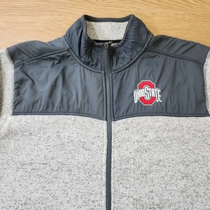 Ohio State Buckeyes Full Zip Jacket Men XXL Pocket OSU Authentic NCAA Sweatshirt - Picture 1 of 12