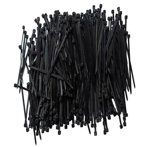 1000 Pack 8" Zip Ties Heavy Duty Black Cable Ties 40 lb Nylon Self-Locking - Picture 1 of 8
