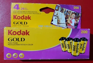 Película Kodak Gold 200 Color Impresión 35 mm 4 rollos 24 exposiciones caducada 01/2011 - Imagen 1 de 2