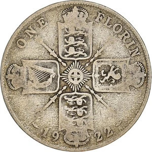 United Kingdom | 1 Florin Coin | George V | Km:817A | 1920 - 1926 - Picture 1 of 6