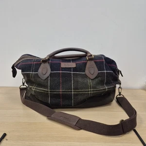 Barbour Weekend Lochy Wool & Leather Holdall Shoulder Bag Satchel Gym Carry Bag - Picture 1 of 9