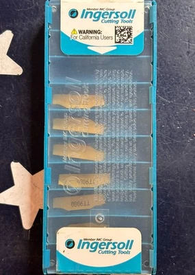6 Ingersoll TSJ2 TT9080 Carbide Cut-off Partoff Parting Groove Grooving Inserts - Image 1 of 4