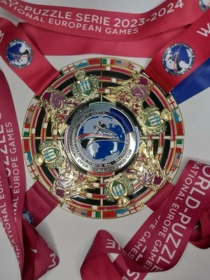 RARE #1 GOLD WMAC 2023-2024 Kickboxing European Championship Puzzle Medal - Image 1 of 4