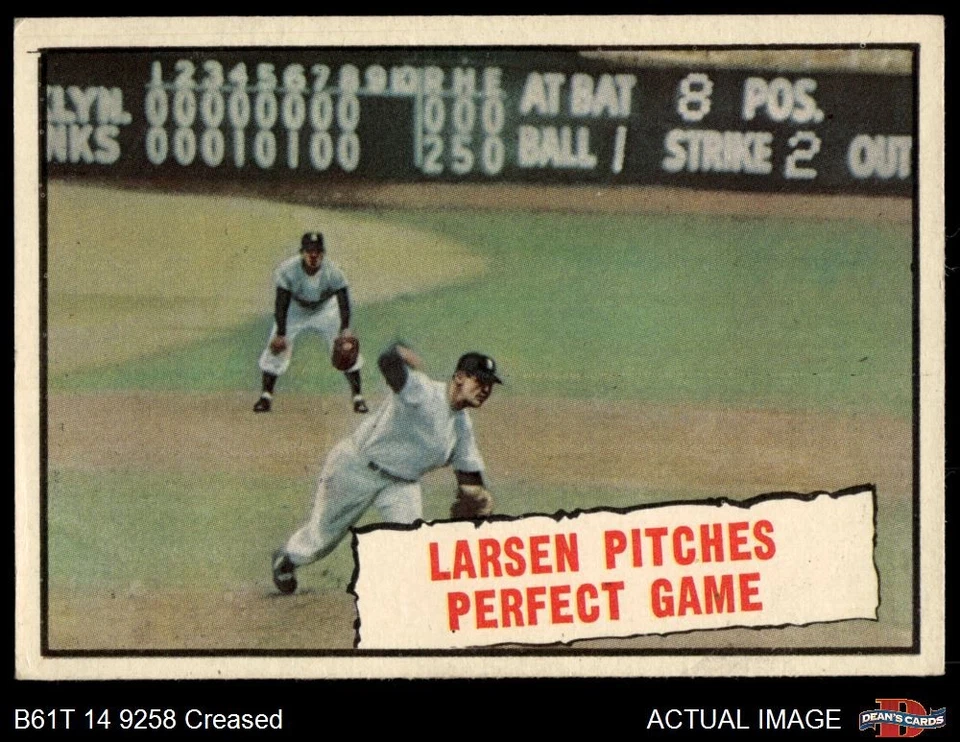 1961 Topps #402 Don Larsen Baseball Thrills Yankees SHORT-PRINT 3.5 - VG+ - Image 1 of 1