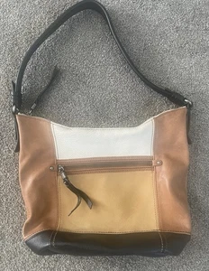 The Sak Sequoia Hobo Block Bag Natural- Premium Pebbled Leather - Picture 1 of 12