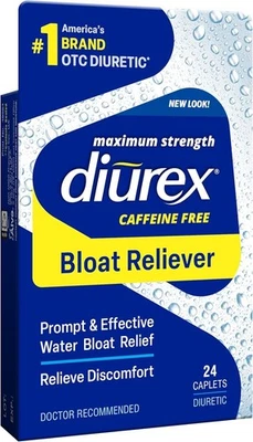 Píldoras de agua Diurex Max - Diurético sin cafeína de máxima fuerza - Aliviar el agua Foto 1 de 4