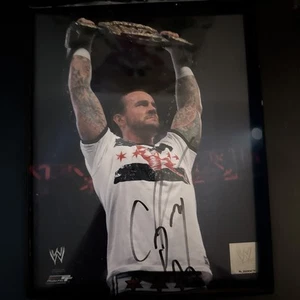 CM Punk Signed Photo Historic 434 Day Title Reign Framed - Picture 1 of 2