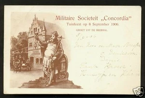 Batavia KNIL Military Sociëteit Concordia Invitation Java Indonesia 1906 - Picture 1 of 1