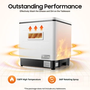 Edelstahl Geschirrspüler 60L Mini Spülmaschine Tischgeschirrspüler freistehen DE - Bild 1 von 21