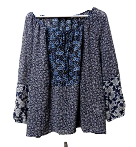 Bluse, Tunika, Oberteil, HALLHUBER, 42, blau, halbtransparent - Bild 1 von 6