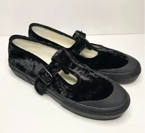 Zapatos Mary Janes Vans Negro Terciopelo Aplastado~Mujer 6~6.5~7~NUEVOS~Estilo 93~507452 - Imagen 1 de 10