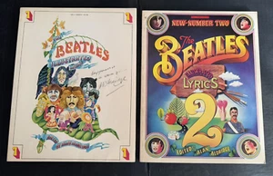 The Beatles Illustrated Lyrics Vol 1 & 2 Dell 1980-signed by Alan Aldridge - Picture 1 of 21