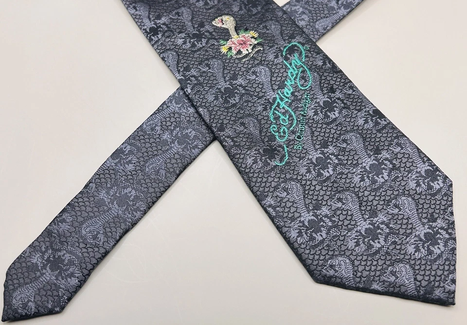 Corbata Ed Hardy de Christian Audigier All Over Cobras 100 % seda para hombre usada en excelente estado Foto 1 de 3