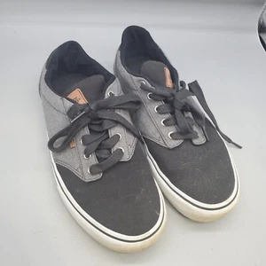 Vans Atwood Deluxe Skate Sneakers Men's Size 10 Black/ Grey Canvas EUC - Picture 1 of 4