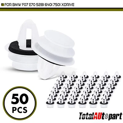 50 piezas clips de retención de molduras de panel de puerta con sellador para BMW 328i 330i 9,5 mm nailon Foto 1 de 4