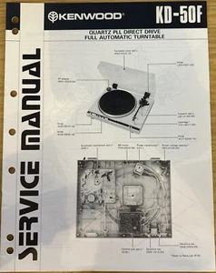 Kenwood Original Service Manual KD-50F Quartz PLL Full Automatic Turntable - Picture 1 of 1